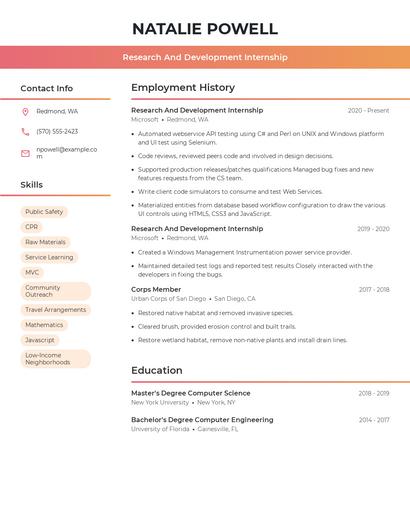 Resume example 3