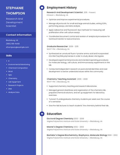 Resume example 5