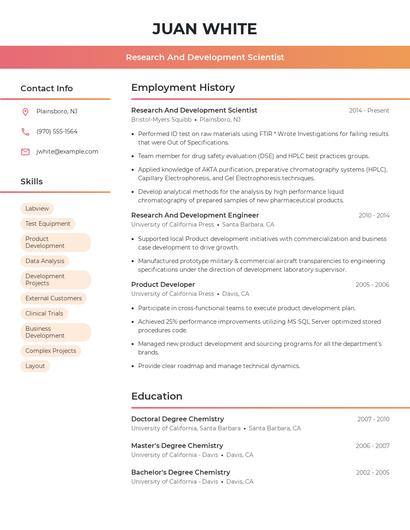 Resume example 3