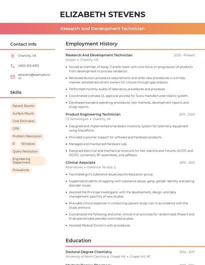 Resume example 3