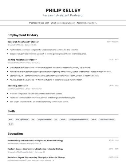 Resume example 2