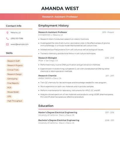 Resume example 3