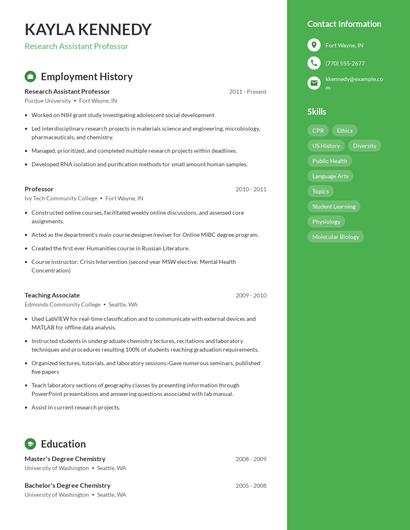 Resume example 5
