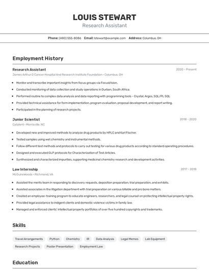 Resume example 2