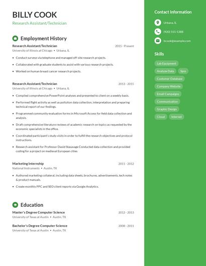 Resume example 4