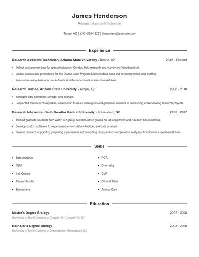 Resume example 1