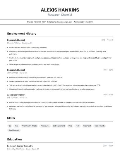 Resume example 2