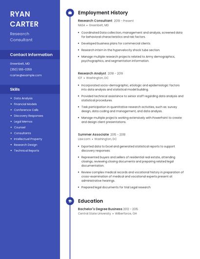 Resume example 5