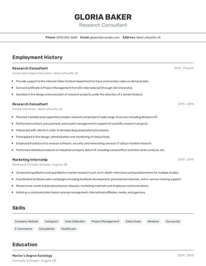 Resume example 2