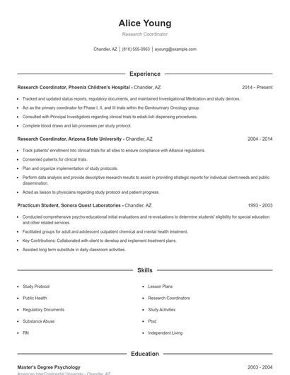 Resume example 1