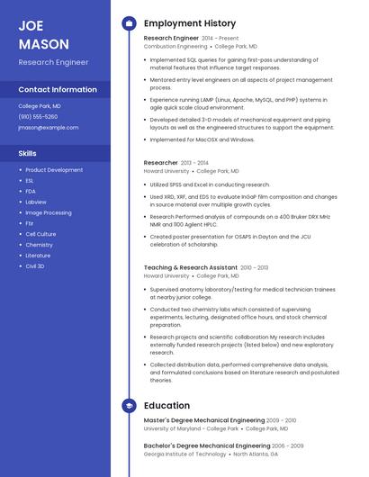 Resume example 4