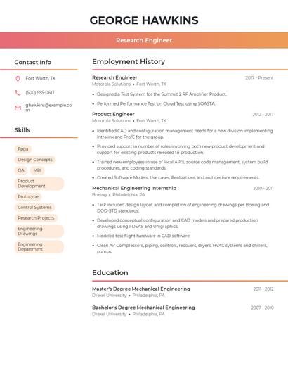 Resume example 3