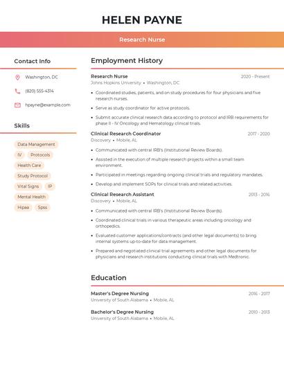 Resume example 3