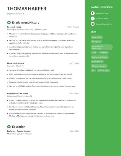 Resume example 5