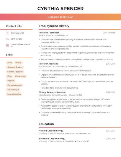 Resume example 3