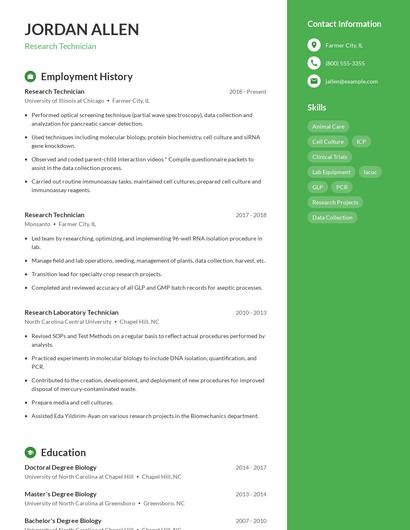 Resume example 5