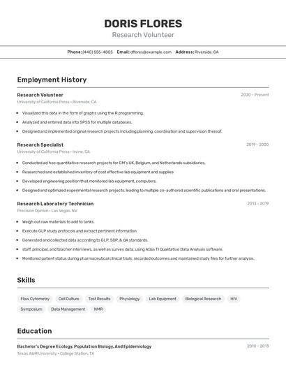 Resume example 2