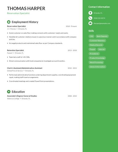 Resume example 5