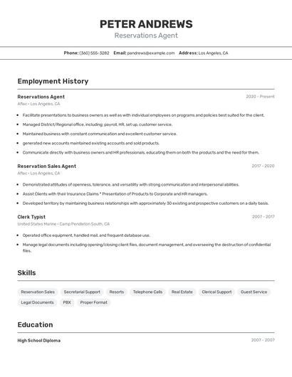 Resume example 2