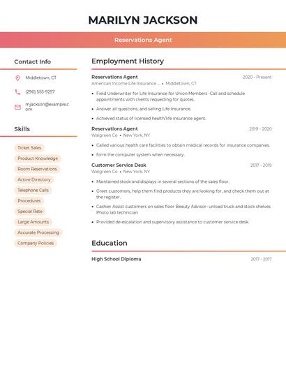 Resume example 3