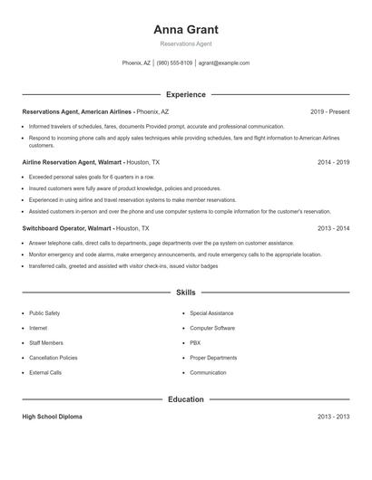 Resume example 1