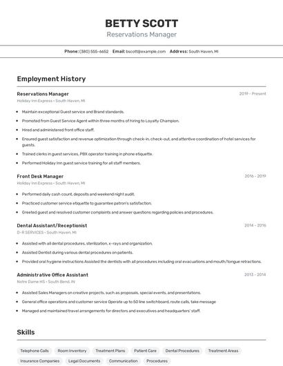 Resume example 2
