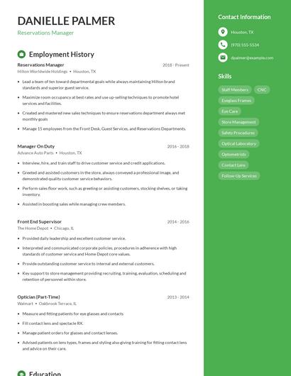 Resume example 5