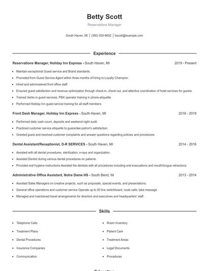 Resume example 1