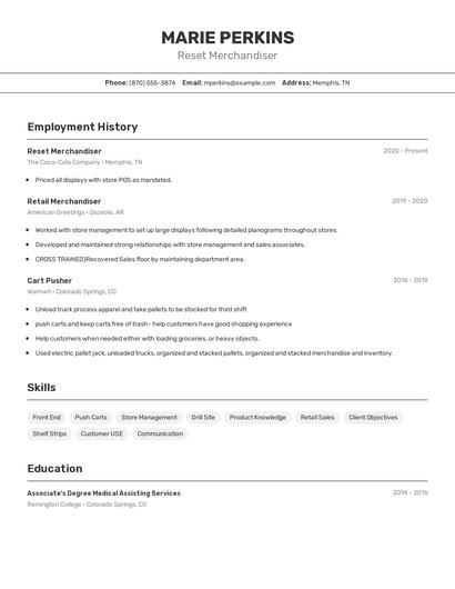 Resume example 2
