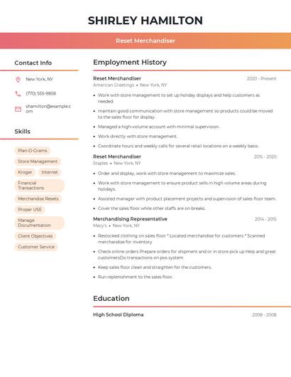 Resume example 3