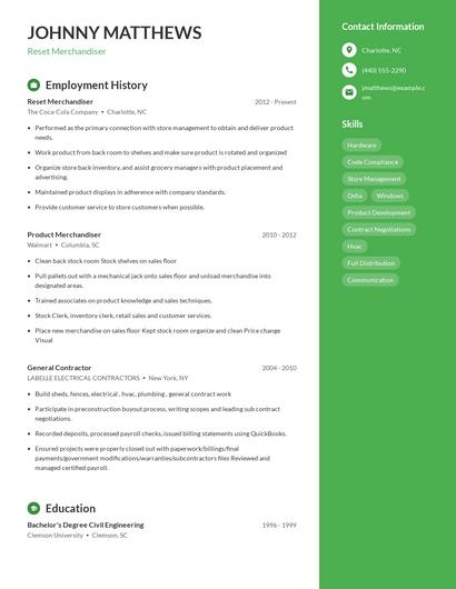 Resume example 4