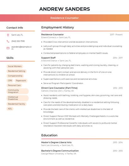 Resume example 3