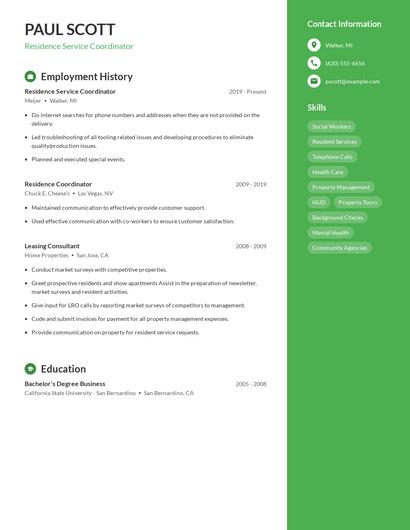 Resume example 5