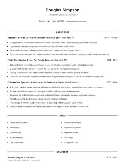 Resume example 1