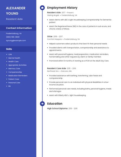 Resident Aide Resume