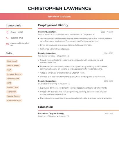 Resume example 3