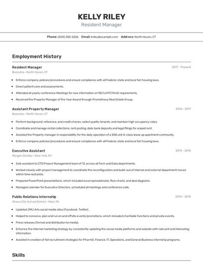 Resume example 2