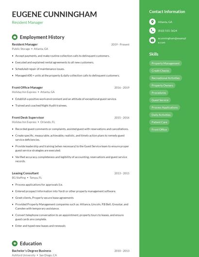Resume example 4