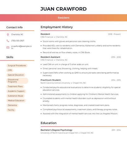 Resume example 3