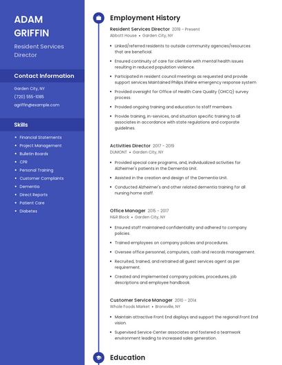 Resume example 5
