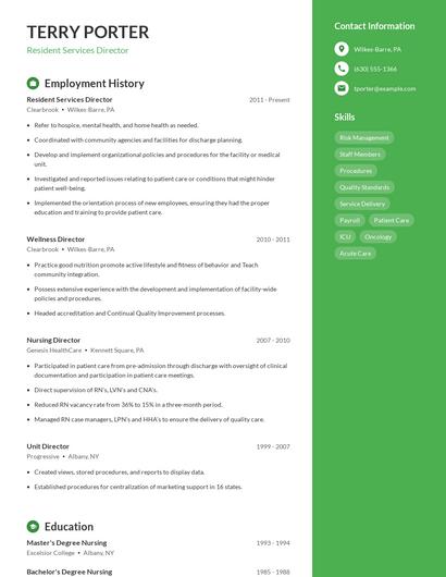 Resume example 4