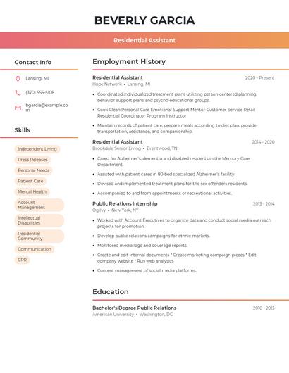 Resume example 3
