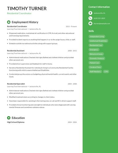 Resume example 5