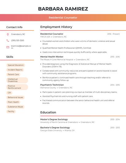 Resume example 3
