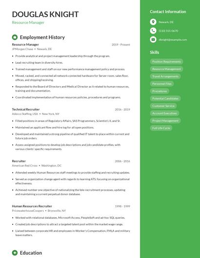 Resume example 4