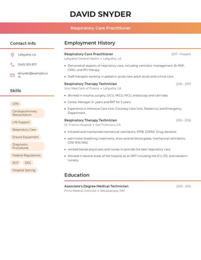 Resume example 3