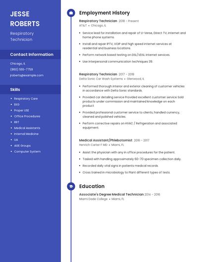 Respiratory Technician Resume