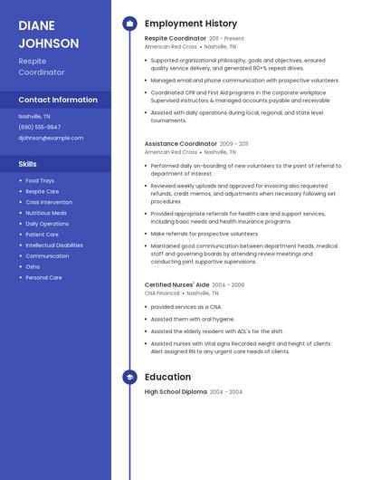 Respite Coordinator Resume