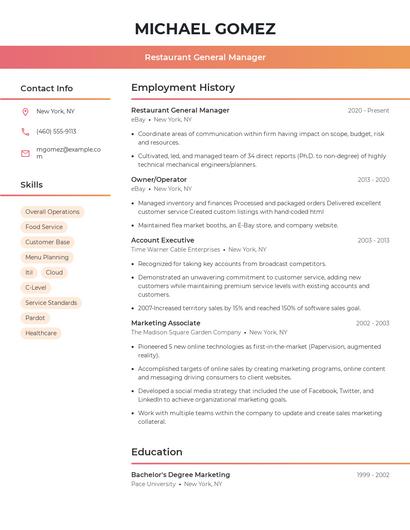 Resume example 3