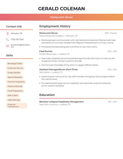 Resume example 3